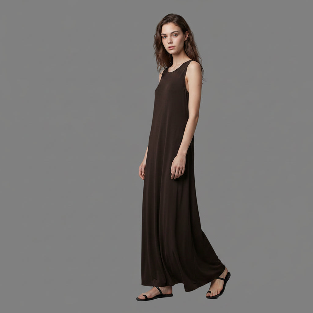Long V-neck dress