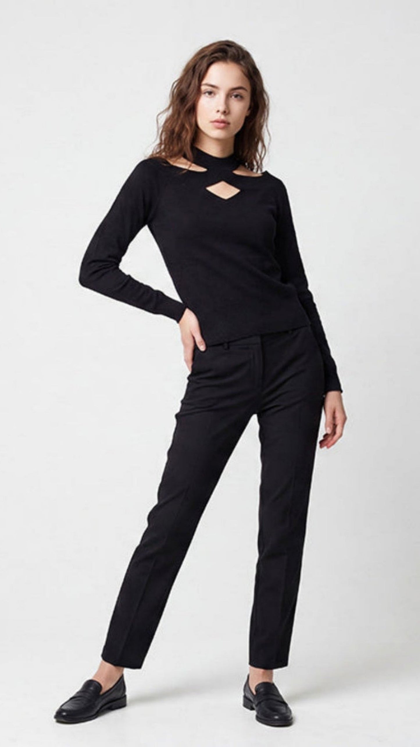 Black Cut-out Top