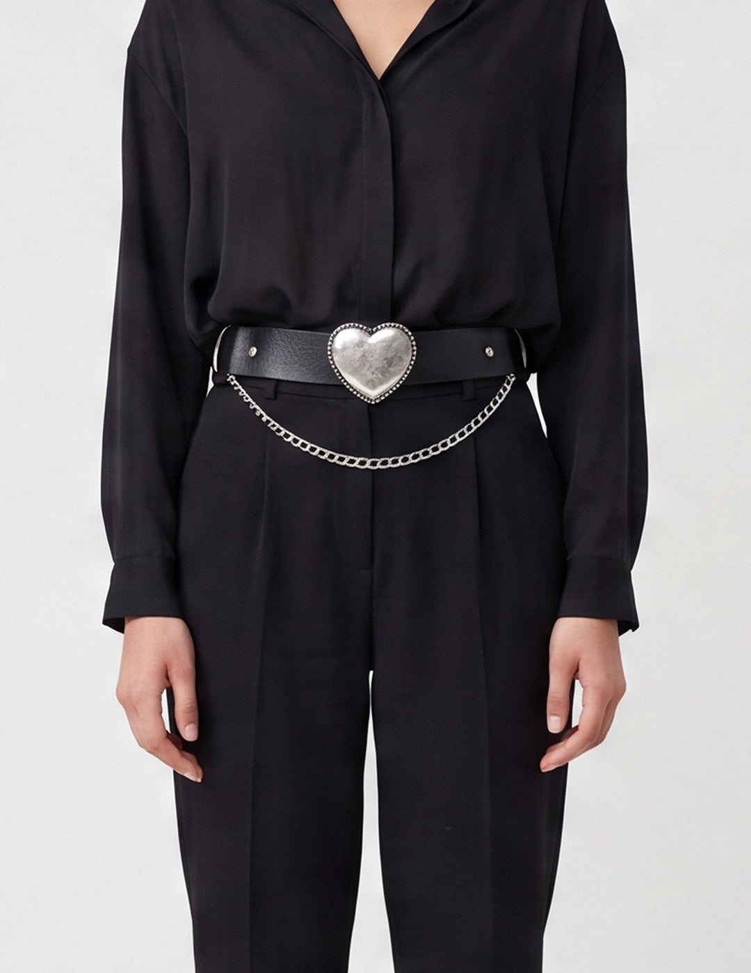 Leather belt buckle & Chain